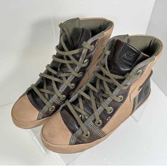 HOST PICK Timberland Earthkeepers High Tops Women Size 6 Leather Tan Brown NWOT - Picture 5 of 10